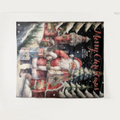 サンタズビレッジメリークリスマスタつるペストリー タペストリー (正面(横))