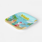 サンタズビーチクリスマス ペーパープレート (傾斜あり)