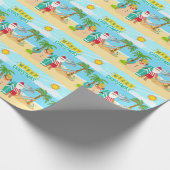 サンタズビーチクリスマス ラッピングペーパー (角)