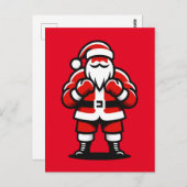 サンタズフェスティバルファイトナイト – おもしろいホリデーボクシング ポストカード (正面/裏面)