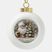 サンタズフェスティバル応援» -クラシッククリスマス セラミックボールオーナメント (正面)