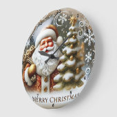 サンタズフェスティバル応援» クラシック - Christmas Wall ラージ壁時計 (傾斜)