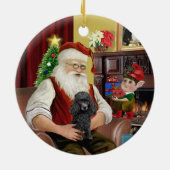 サンタズブラックトイ/ミンプードル セラミックオーナメント (裏面)