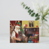 サンタズブリンドルケアンテリア シーズンポストカード (スタンド正面)