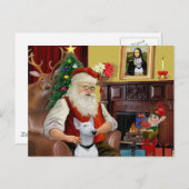 サンタズブルテリア(白) シーズンポストカード (正面/裏面)