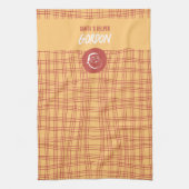 サンタズヘルパーアプリコット&レッドフェスティバル キッチンタオル (縦)