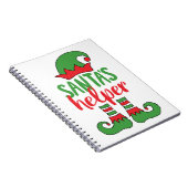 サンタズヘルパーカワイートカートマンガ小妖精や小人スケッチかわいい小妖精や小人 ノートブック (右側)