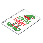 サンタズヘルパーカワイートカートマンガ小妖精や小人スケッチかわいい小妖精や小人 ノートブック (左側)