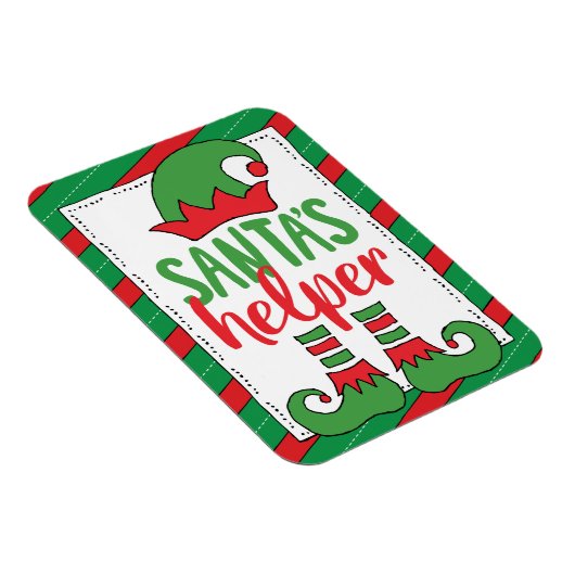 サンタズヘルパーカワイートカートマンガ小妖精や小人スケッチかわいい小妖精や小人 マグネット (右側)