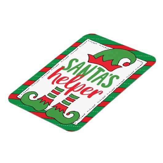 サンタズヘルパーカワイートカートマンガ小妖精や小人スケッチかわいい小妖精や小人 マグネット (左側)