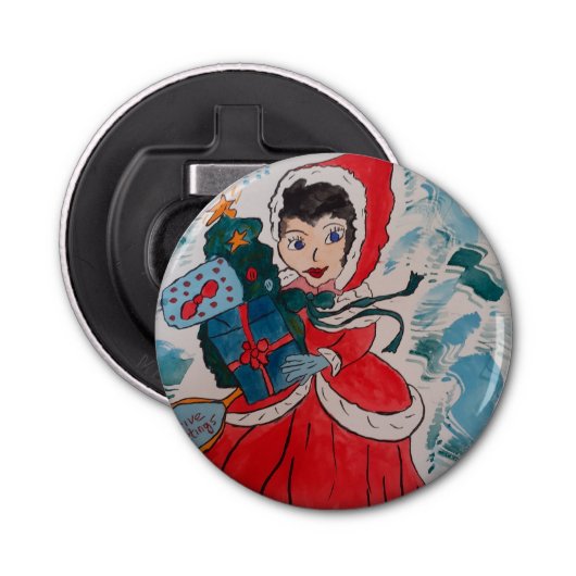 サンタズヘルパークリスマスボトルオープナー 栓抜き (正面)