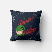 サンタズヘルパークリスマス小妖精や小人お洒落ホリデー クッション (正面)