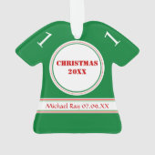 サンタズヘルパーグリーン写真テンプレートキッズ オーナメント (裏面)