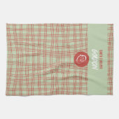 サンタズヘルパーグリーン&レッドウィンター キッチンタオル (横)