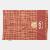 サンタズヘルパーレッド&アプリコットクリスマスキッチントウ キッチンタオル (横)