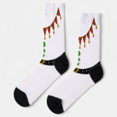 サンタズヘルパー小妖精や小人クリスマス ソックス (左)