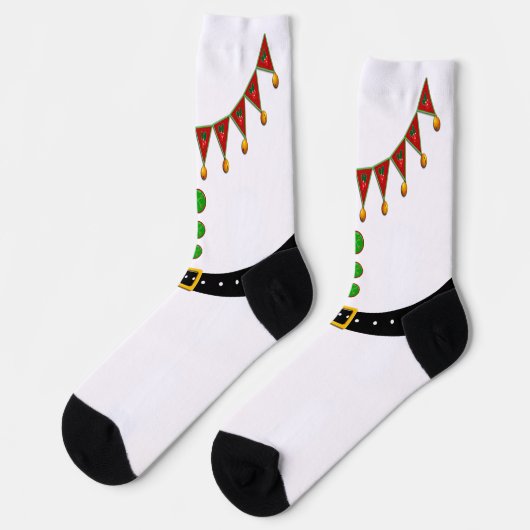 サンタズヘルパー小妖精や小人クリスマス ソックス (左)