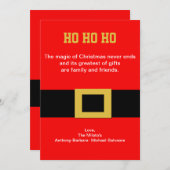 サンタズベルトのバックルのクリスマスカード シーズンカード (正面/裏面)