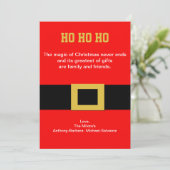 サンタズベルトのバックルのクリスマスカード シーズンカード (スタンド正面)