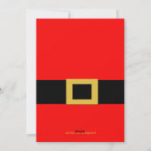 サンタズベルトのバックルのクリスマスカード シーズンカード (裏面)