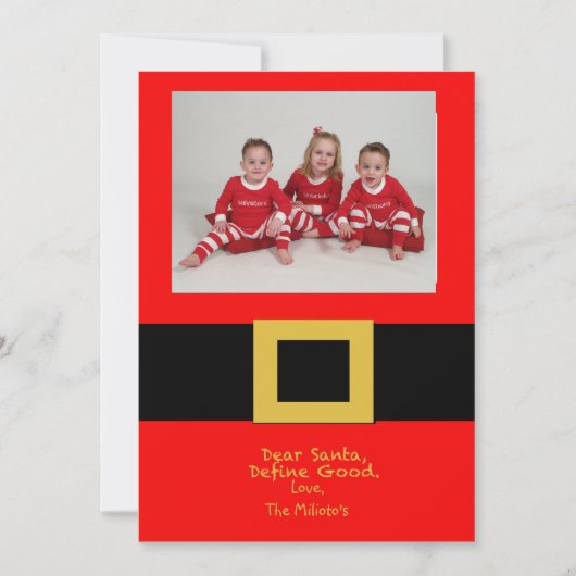 サンタズベルトの写真のクリスマスカード シーズンカード (正面)