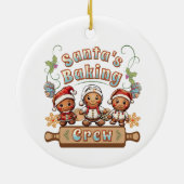 サンタズベーキングクルーChristmas Cookie セラミックオーナメント (裏面)
