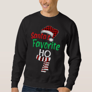 サンタズホお気に入りのスおもしろいクリスマスサンタレッド スウェットシャツ