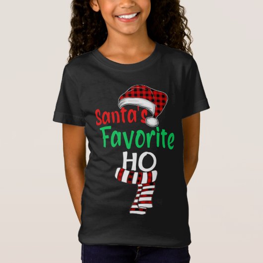 サンタズホお気に入りのスおもしろいクリスマスサンタレッド Tシャツ (正面)
