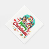 サンタズホリデービベス – フェスティバルとおもしろい スタンダードランチョンナプキン (角)