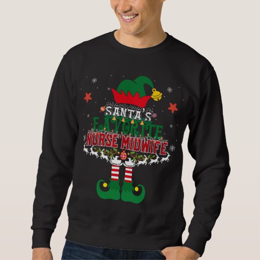 サンタズホーお気に入りの醜いクリスマスセーター スウェットシャツ (正面)