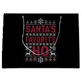 サンタズホーお気に入りの醜いクリスマスセーター ラージペーパーバッグ (正面)