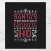 サンタズホーお気に入りの醜いクリスマスセーター ワインラベル (シングルラベル)