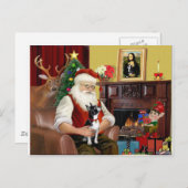 サンタズボストンテリア シーズンポストカード (正面/裏面)