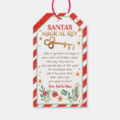サンタズマジカル鍵ラベルクリスマスイブボックスラベル ギフトタグ (正面)