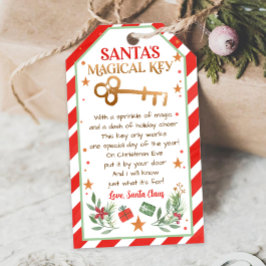 サンタズマジカル鍵ラベルクリスマスイブボックスラベル ギフトタグ