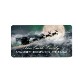 サンタズミッドナイトライドクリスマス住所 シール (正面)