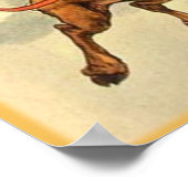 サンタズミッドナイトライドヴィンテージアートポスター ポスター (角)