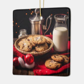 サンタズミルクとクッキー セラミックオーナメント (左)