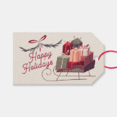 サンタズライギフトプレゼント ギフトタグ (正面(横))