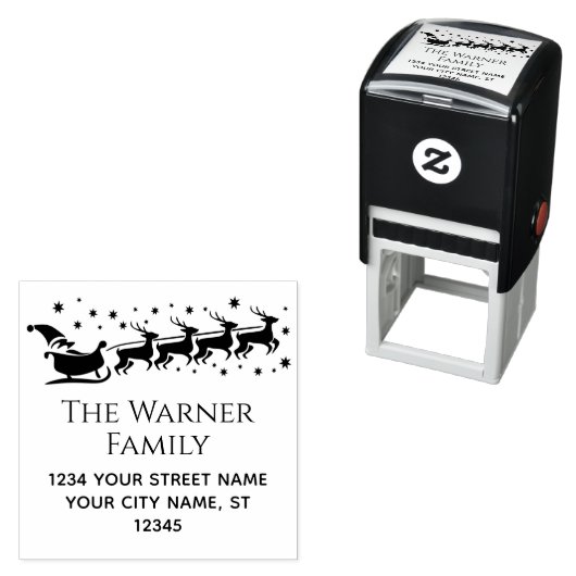 サンタズライスノークリスマスネーム差出人住所#2 セルフインキングスタンプ (インサイチュ)