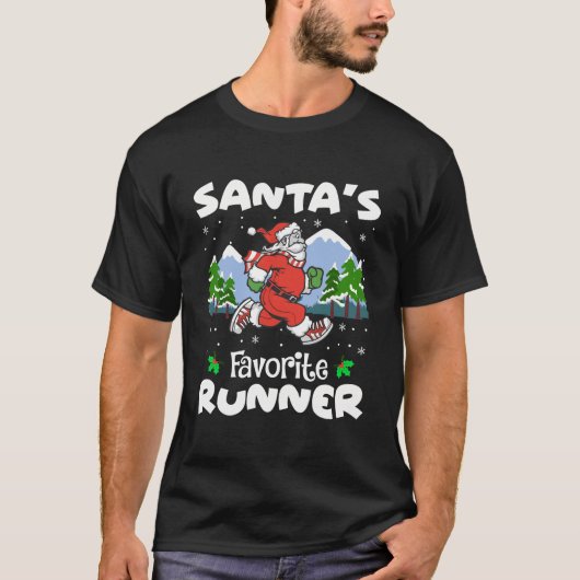 サンタズランナお気に入りのーフニーランニングズの恋人のクリスマス Tシャツ (正面)