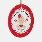 サンタズリトルスウィーティベビーの初めてのクリスマス セラミックオーナメント (右)