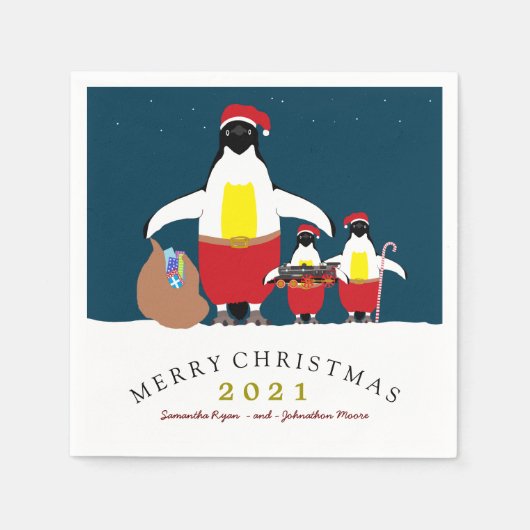 サンタズリトルヘルパナプキン スタンダードカクテルナプキン (正面)