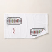 サンタズリトルヘルパホリデーエールパーソナライズされた バスタオルセット (ハンドタオル)