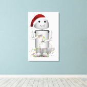 サンタズリトルヘルパロボx9 キャンバスプリント (インサイチュ (ウッドフロア))