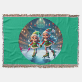 サンタズリトルヘルパーは氷のスケートで滑る屋内 スローブランケット