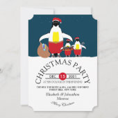 サンタズリトルヘルパークリスマスパーティの招待状 招待状 (正面)