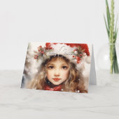 サンタズリトルヘルパークリスマスホリデー カード (正面)