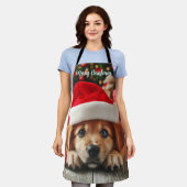 サンタズリトルヘルパーパピー エプロン (着用した状態)