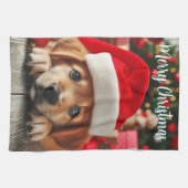 サンタズリトルヘルパーパピー キッチンタオル (横)